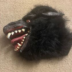 Deluxe "Ani-Motion" Black Werewolf Mask