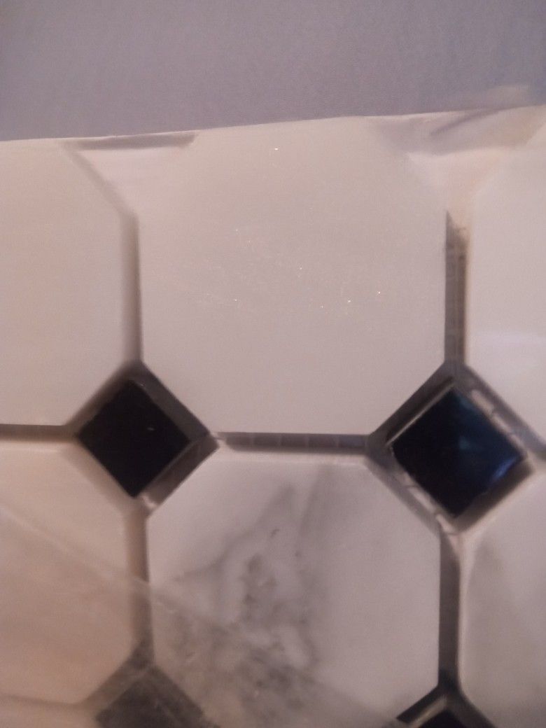 Greecian White/Black MarBle Mosaic Tiles