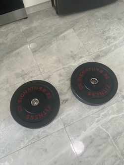 Cash only no Zelle pair of new 55lb Olympic weights plates total 110lb bumper plates new never used check my page for other gym items have 4 pairs ava