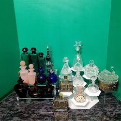 $10 EACH OR BEST OFFER FOR ALL. Lot of 20 Vintage Perfume Bottles Collection