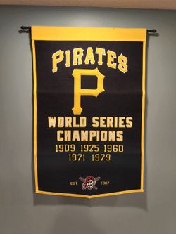 Pittsburgh Pirates World Series Champions Dynasty Banner and World Series Plaques