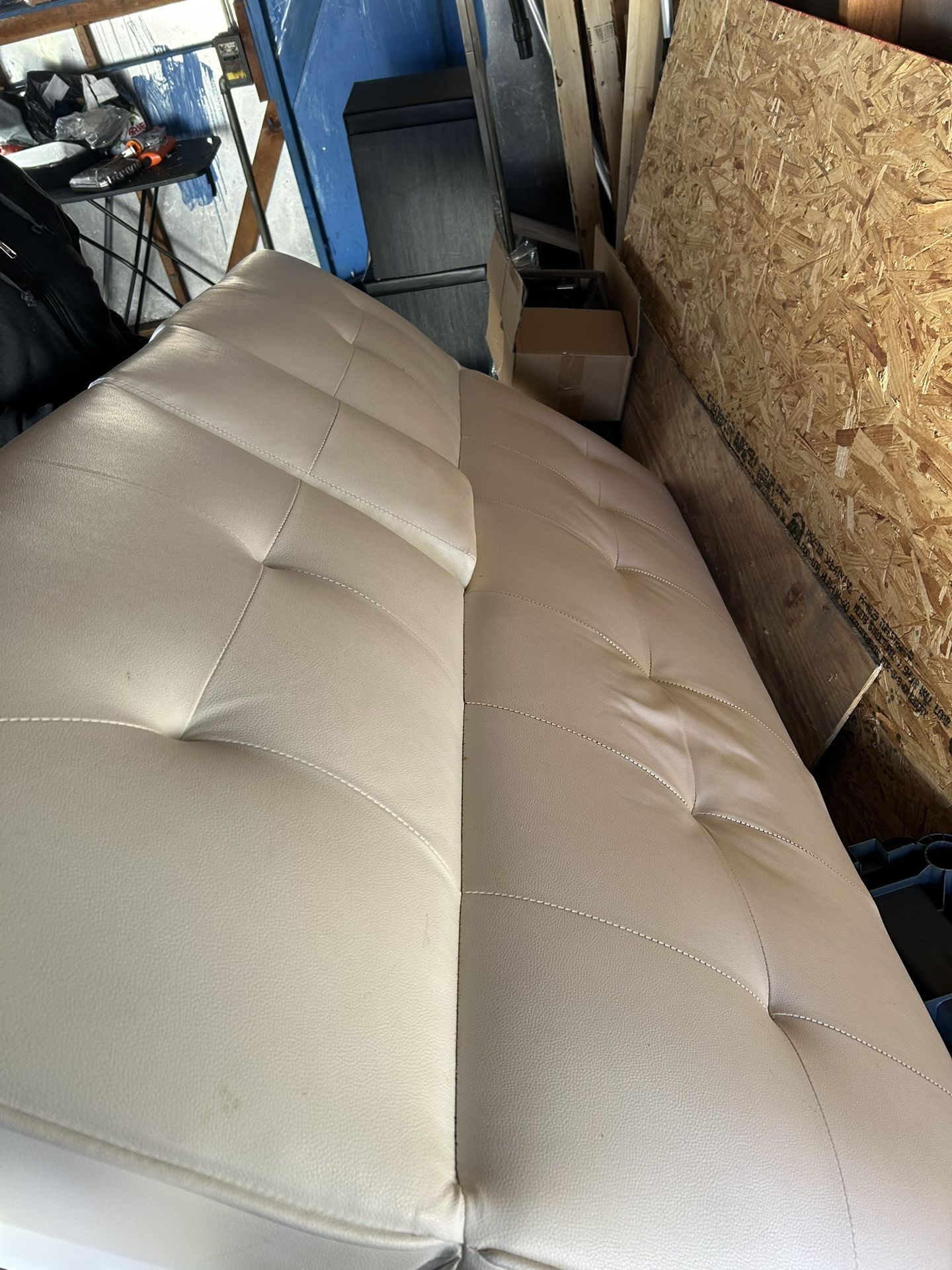 Faux Leather Sofa Bed