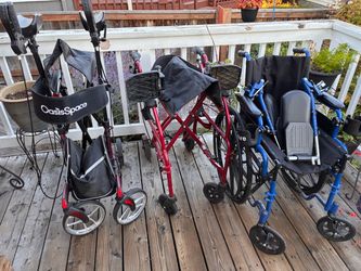 2 Wheelchairs plus Stand up Walker