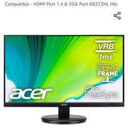 Acer Monitor. Gaming Monitor. Computer Monitor 