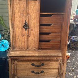 Solid Wood Dresser Armoire