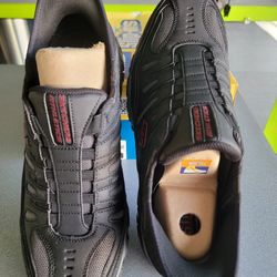 Sketchers MENS Terrain Black Slip-on Sneakers