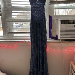 Blue mermaid formal dress 