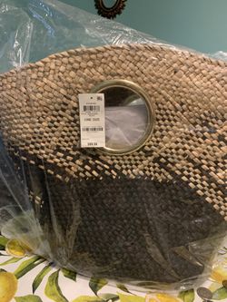 Straw extra large summer bag