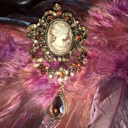 Beautiful Rhinestone Cameo
