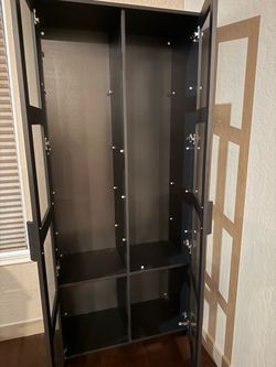 Black display cabinet