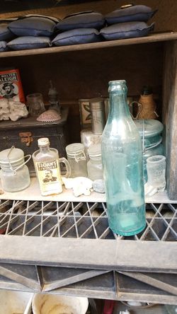 Blue bottle $8, BALL Blue Glass $25 & knick knacks $5ea