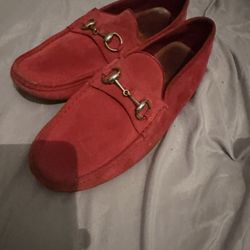 Gucci Suede Red Shoes 