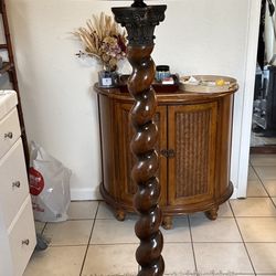 Theodore Alexander Mahogany Barley Twist Floor Lamp