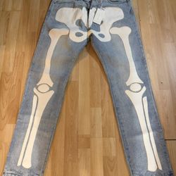 Blue Skeleton Jeans Size 38 