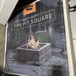 Heavy duty fire pit square