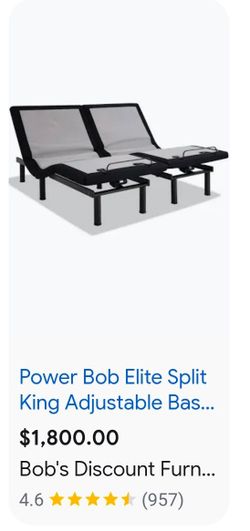 Power Bob Elite Split King Adjustable Base