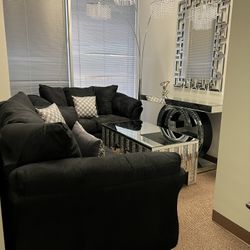 Package Deal Living Room Glam Sofa Set, Mirror, G Console And Coffe Tabel 