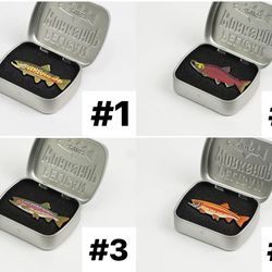 Salmon & Trout Fishing Enamel Pins