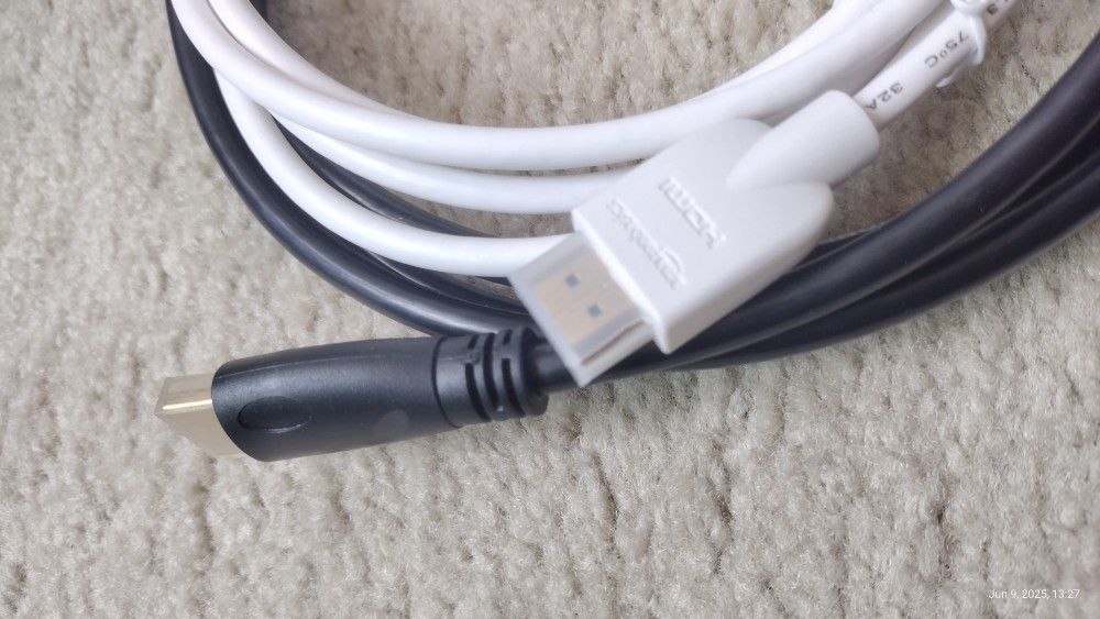 Two New HDMI Cables All Caps on the Connector 2M 2 meters 7.9 ft