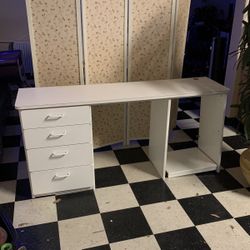 White Ikea Desk With Drawers