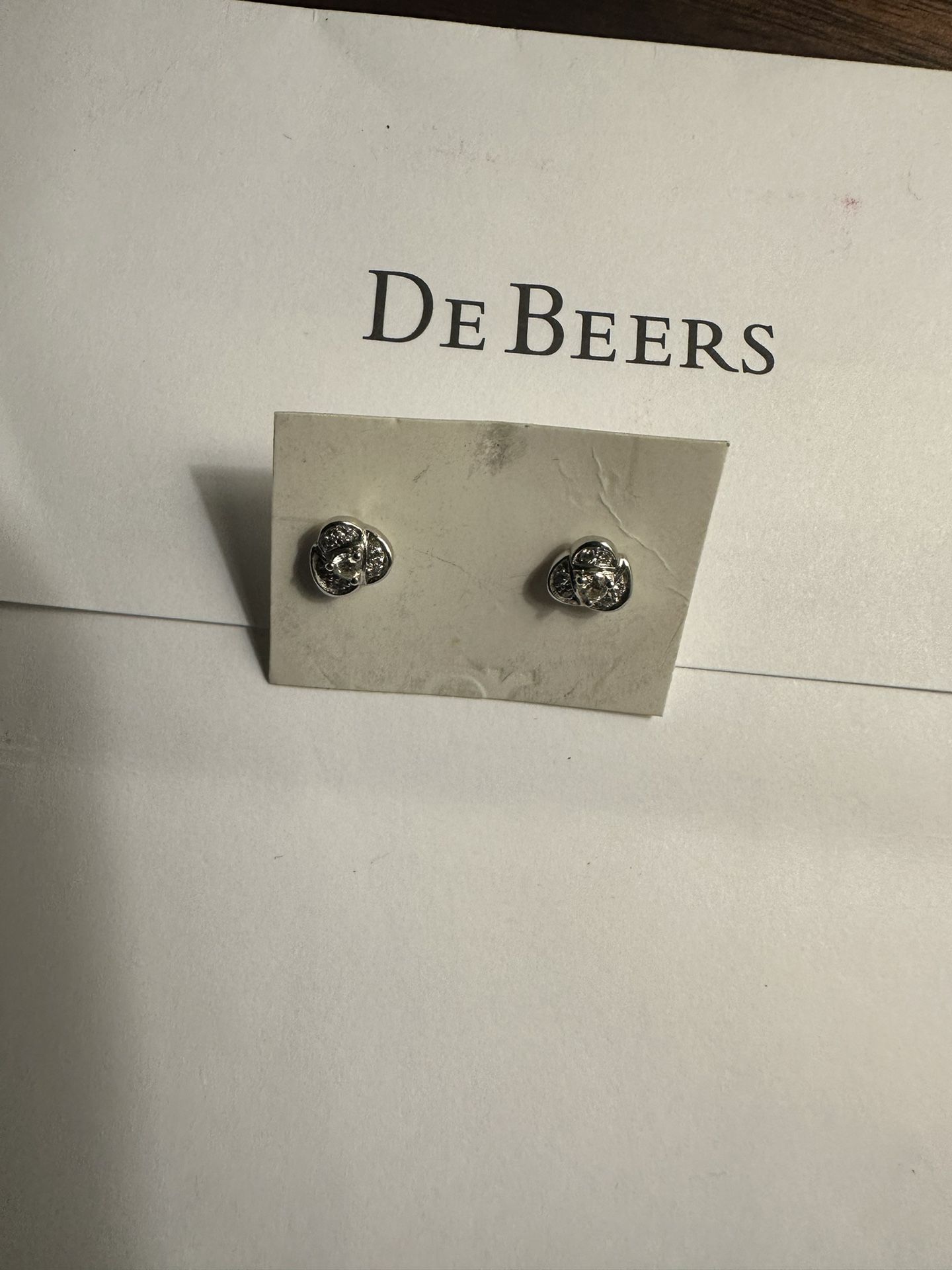 DeBeers Butterfly Earrings 18k Gold