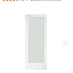Interior Frosted Glass 1-Lite Door Slab