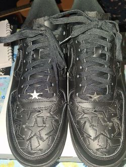 Air force 1's black on black metallic silver