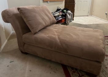 Suede chaise