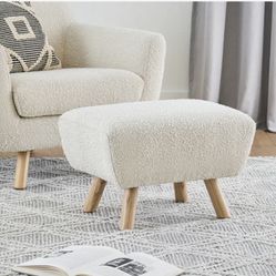 Article Brand Ivory Boucle Ottoman (Brand New)
