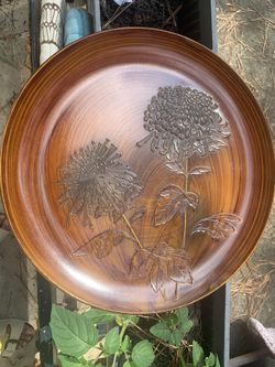 Japanese Vintage, But Unused Round Tray/ Platter 