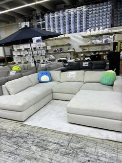 Ansel Fabric Sectional with Ottoman