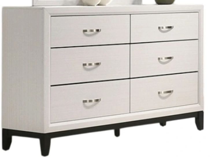Errico White Dresser W/Stainless Steel Handles