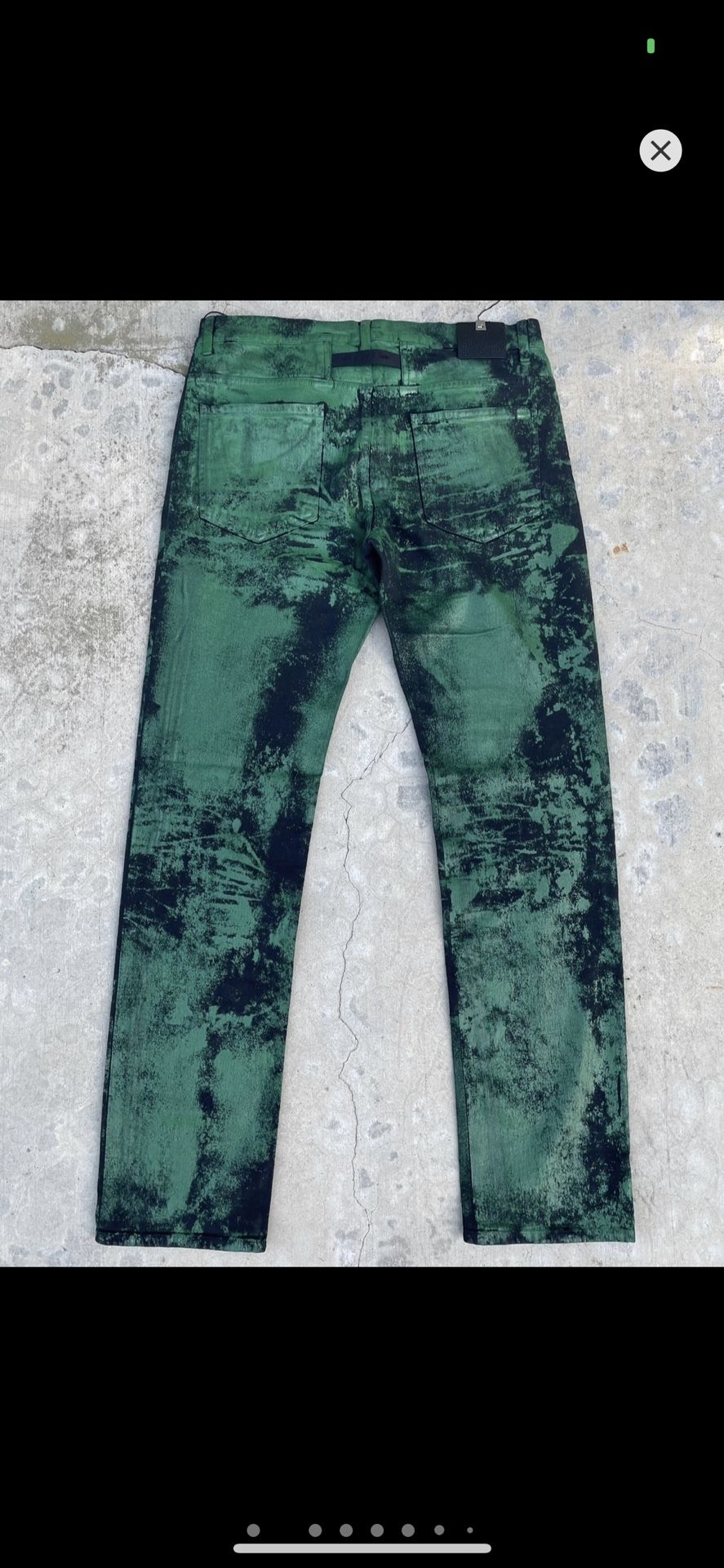 1017 ALYX 9SM Five Pocket Cotton Blend Green Jeans
