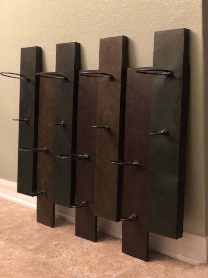 7 bottle wall mounted wine rack