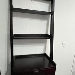 Wooden Wine Bar With Shelves 