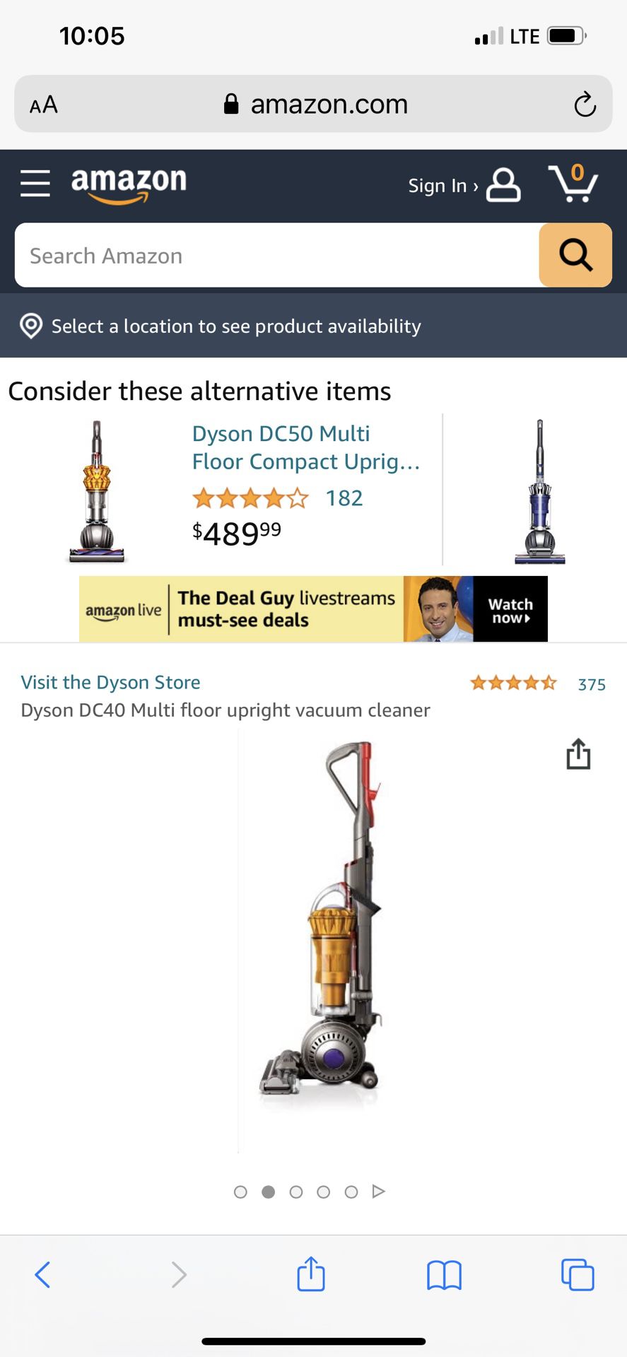 Dyson DC 40 total cleaning vacuum cleaner