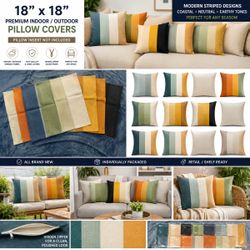 Bulk Decorative Pillow Covers – New Sealed Inventory – 18x18”
