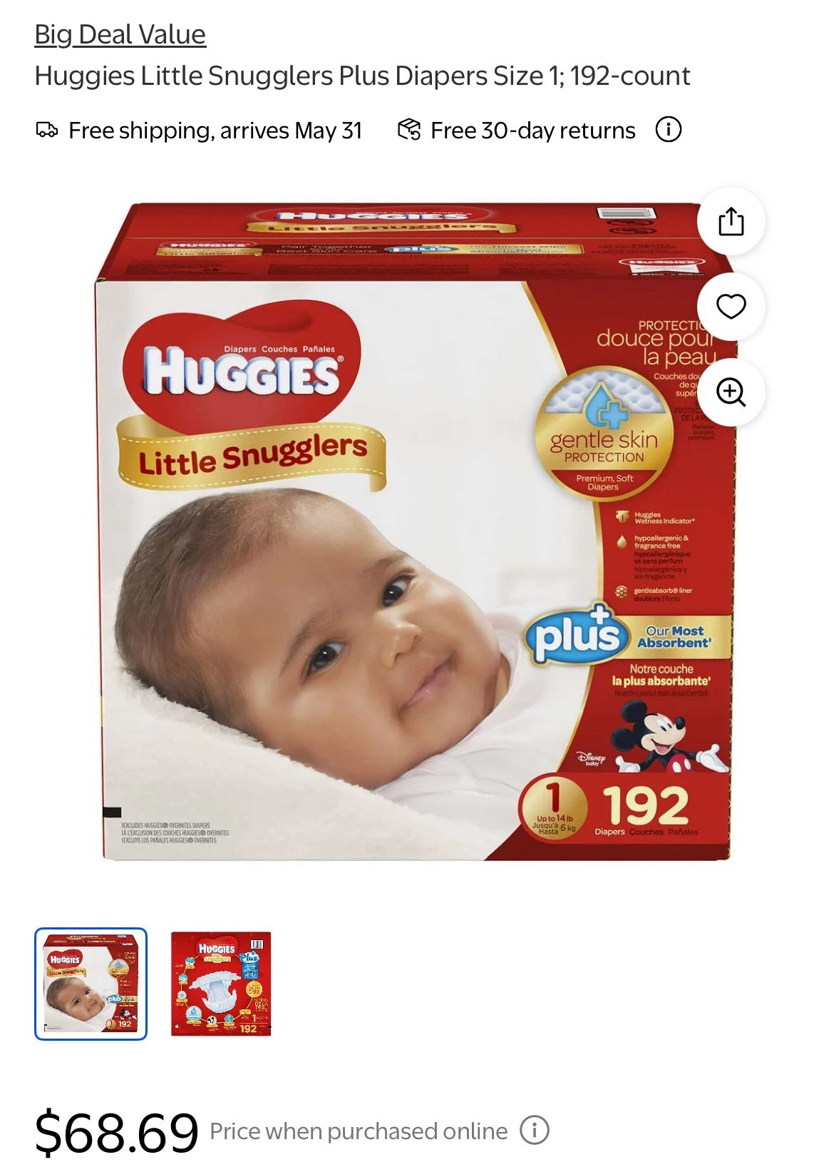 Huggies little Snugglers Plus