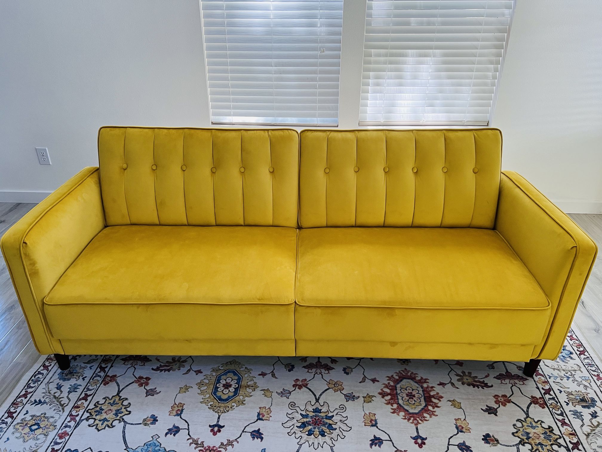 Atwater Living Lenna Tufted Futon, Color Mustard