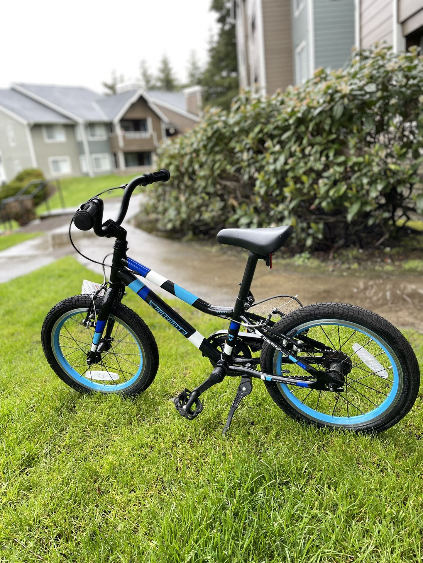 16 Inch Guardian Bike, For riders between 3'4" and 3'10", ages 4-6