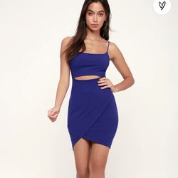Royal blue Cutout Bodycon dress