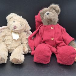 Lot Of 2 Teddy Bears, Boyds & Russ