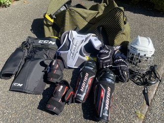 Full set of kids hockey gear