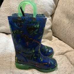 Toddler Boys Western Chief Dinosaur Rain Boots Size 7c 