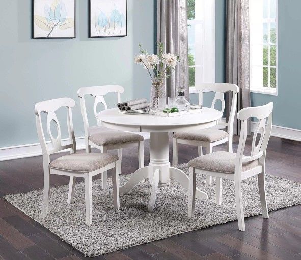 Brand New White 5pc Dining Table Set