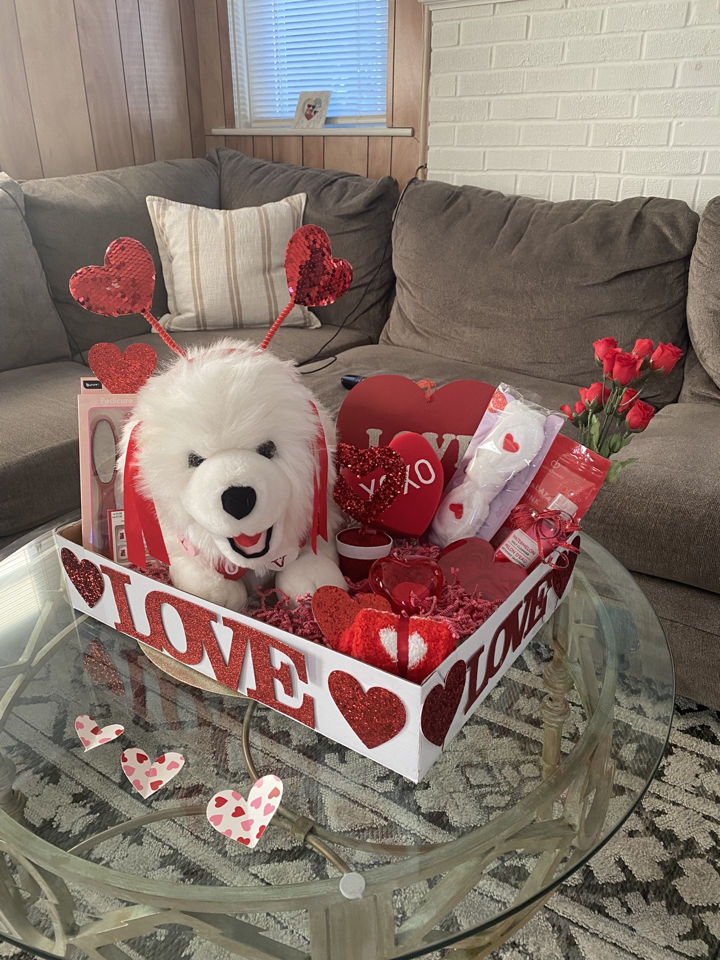 Valentines puppy dog box spa essentials