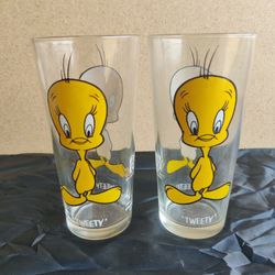 PAIR PEPSI TWEETY GLASSES