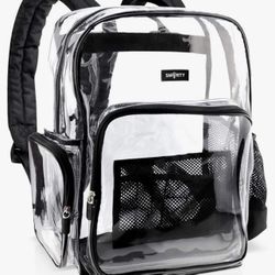 Clear Stadium Backpacks - Black, Navy Blue Or Pink