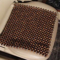 Wood Beaded Car Seat Cushion Cover Office Chair Pad Comfy Cool Summer Massage