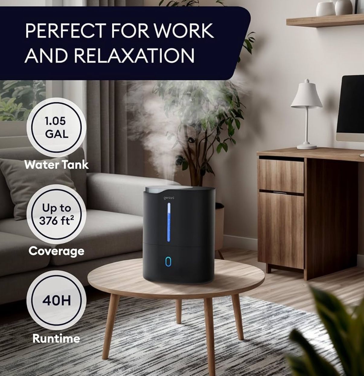 Air humidifier 3.9L 40 Hours 